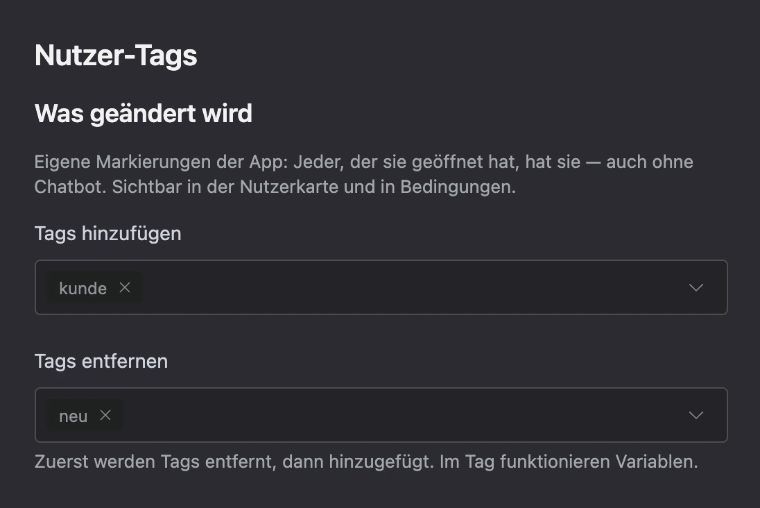 Block „Benutzer-Tags“