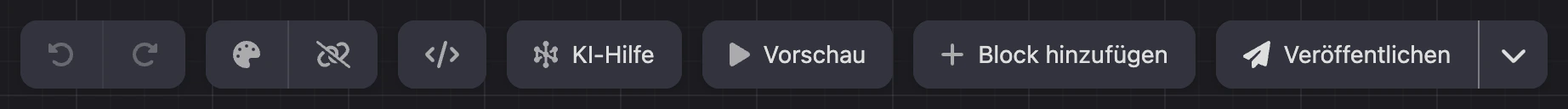 Leiste über der Karte mit dem Button „KI-Hilfe“