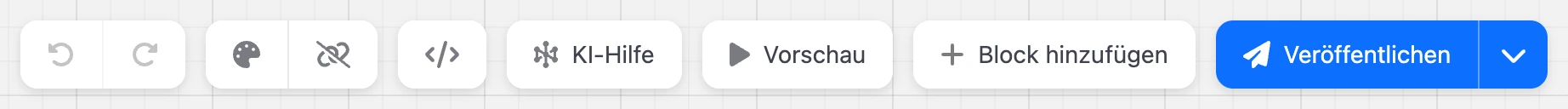 Leiste über der Karte mit dem Button „KI-Hilfe“