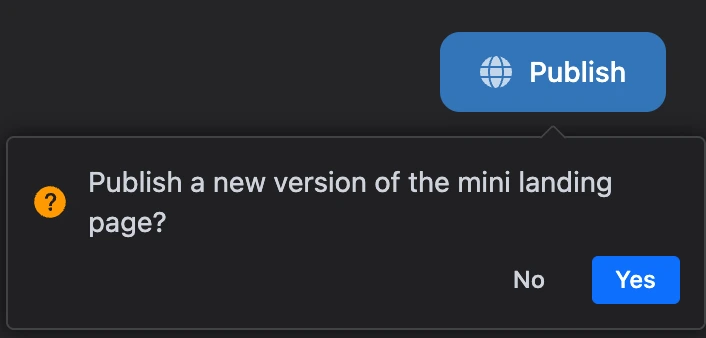 Confirmation before publishing