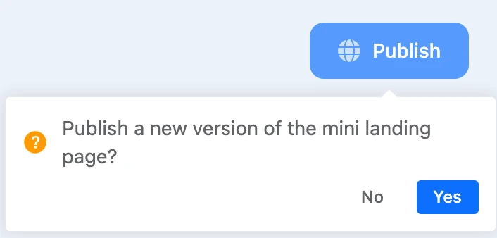 Confirmation before publishing