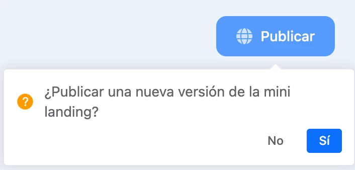 Confirmación antes de publicar