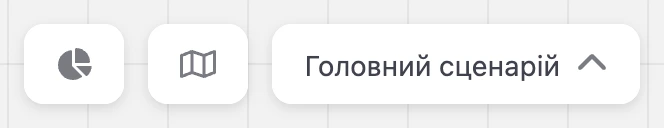 Нижня панель: конверсії, мінікарта й назва сценарію